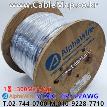 [알파와이어] AlphaWire 5126C, Slate 6Pr 22AWG 산업용케이블 1m