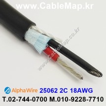 AlphaWire 25062, Black 2C 18AWG 알파와이어 300미터