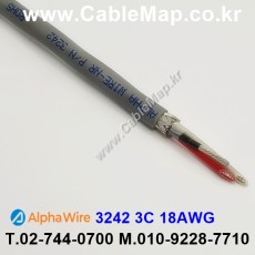 AlphaWire 3242, Slate 3C 18AWG 알파와이어 300미터