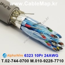 AlphaWire 6323, Slate 10Pr 24AWG 알파와이어 150미터