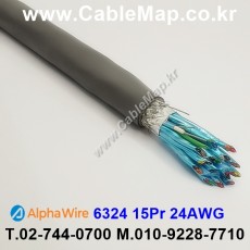 AlphaWire 6324, Slate 15Pr 24AWG 알파와이어 300미터