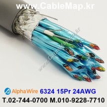 AlphaWire 6324, Slate 15Pr 24AWG 알파와이어 30미터