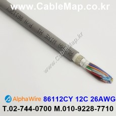 AlphaWire 86112CY, Slate 12C 26AWG 알파와이어 300미터