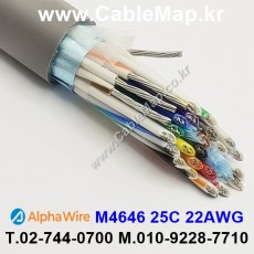 AlphaWire M4646, 25C 22AWG 알파와이어 30미터