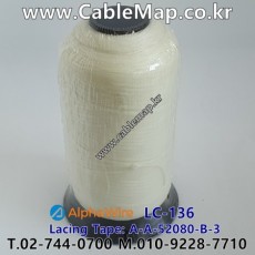 AlphaWire LC-136 Lacing Tape알파와이어 - AlphaWire LC-136, Lacing Tape, A-A-52080-B-3, FED-STD-191, Finish: B – Microcrystalline fungicide wax, mercury and copper free